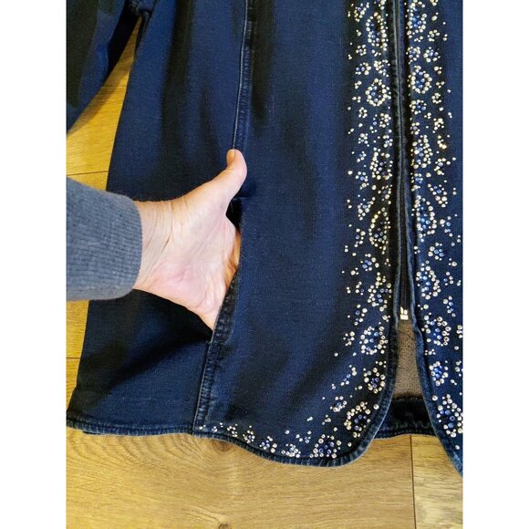 Quackery Factory Straight Leg Jeans Stretch Denim Blazer Rhinestone Bling 2X NWT - Picture 7 of 12